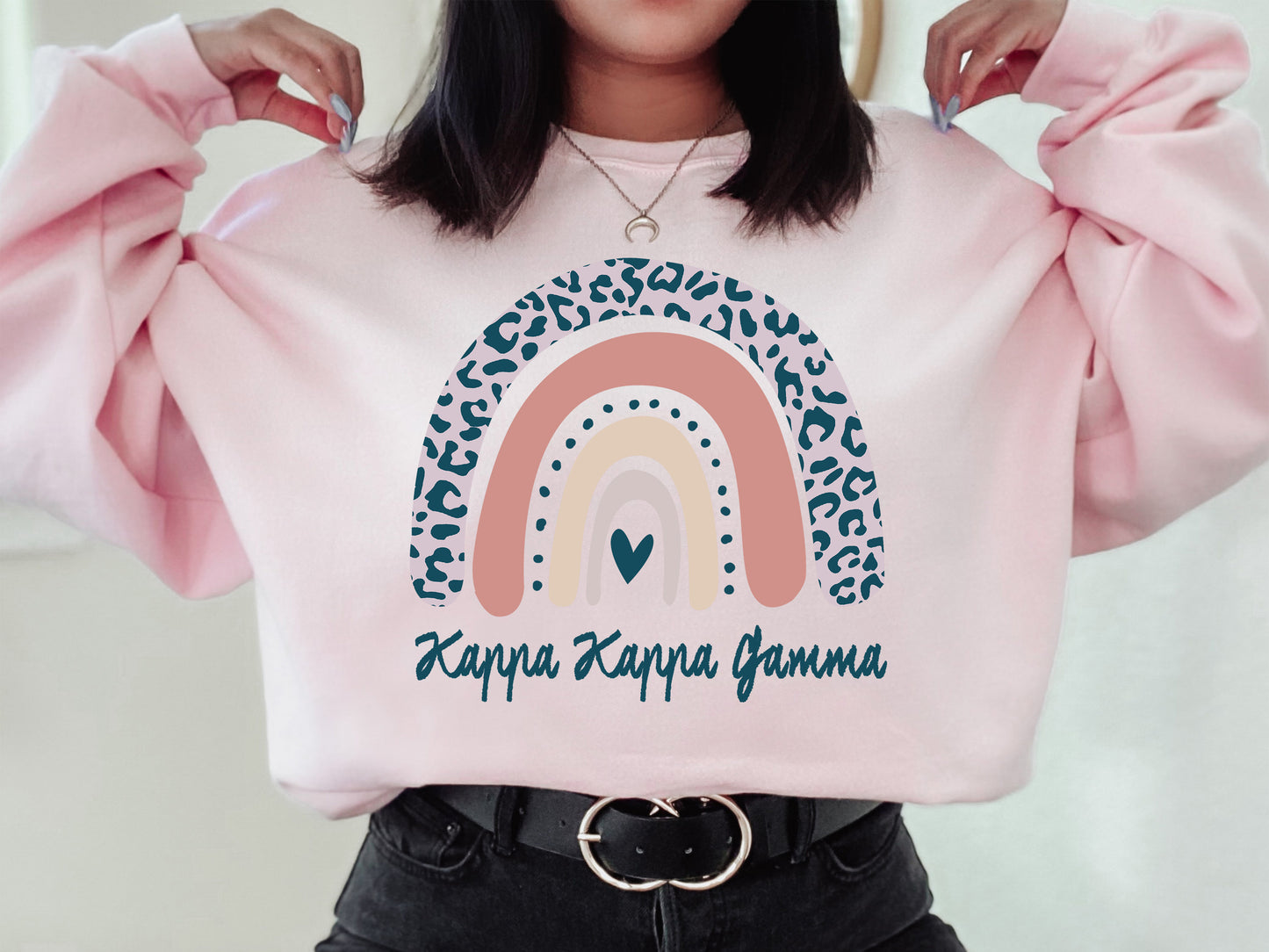 Kappa Kappa Gamma Greek Rainbow Sorority Sweatshirt _ 2750g
