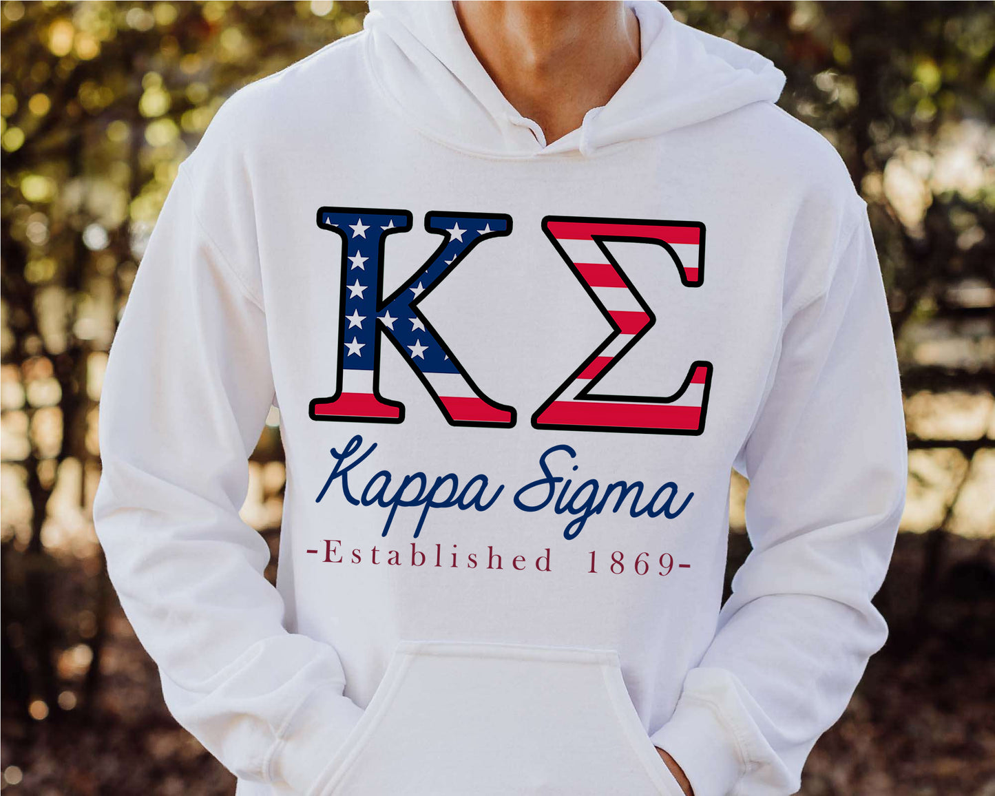 Kappa Sigma American Flag Letters Fraternity Hoodie _ 1167g