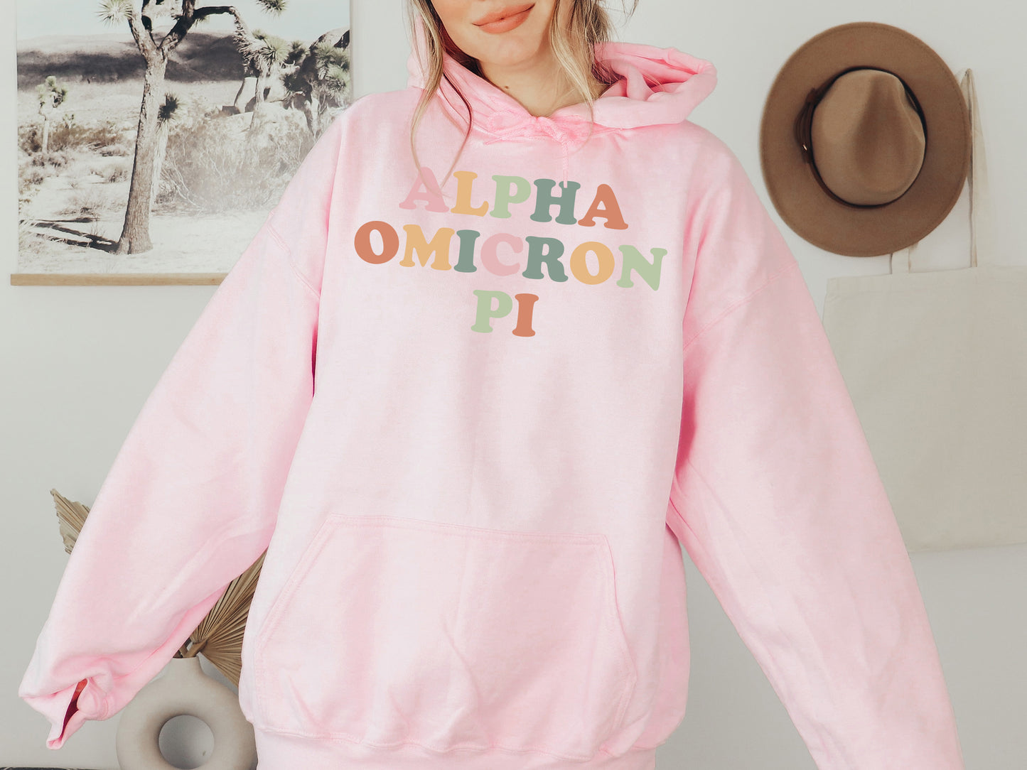 Alpha Omicron Pi Bright and Proud Sorority Hoodie _ 418g