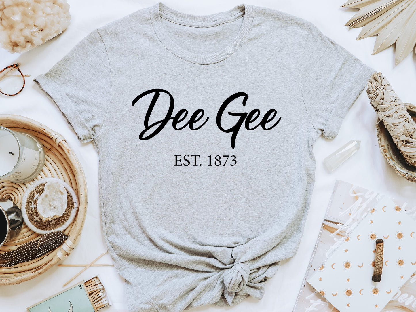 Delta Gamma Black Flowy Sorority T-shirt _ 88g