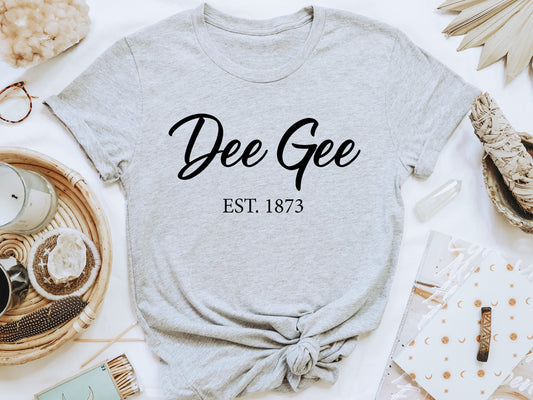 Delta Gamma Black Flowy Sorority T-shirt _ 88g
