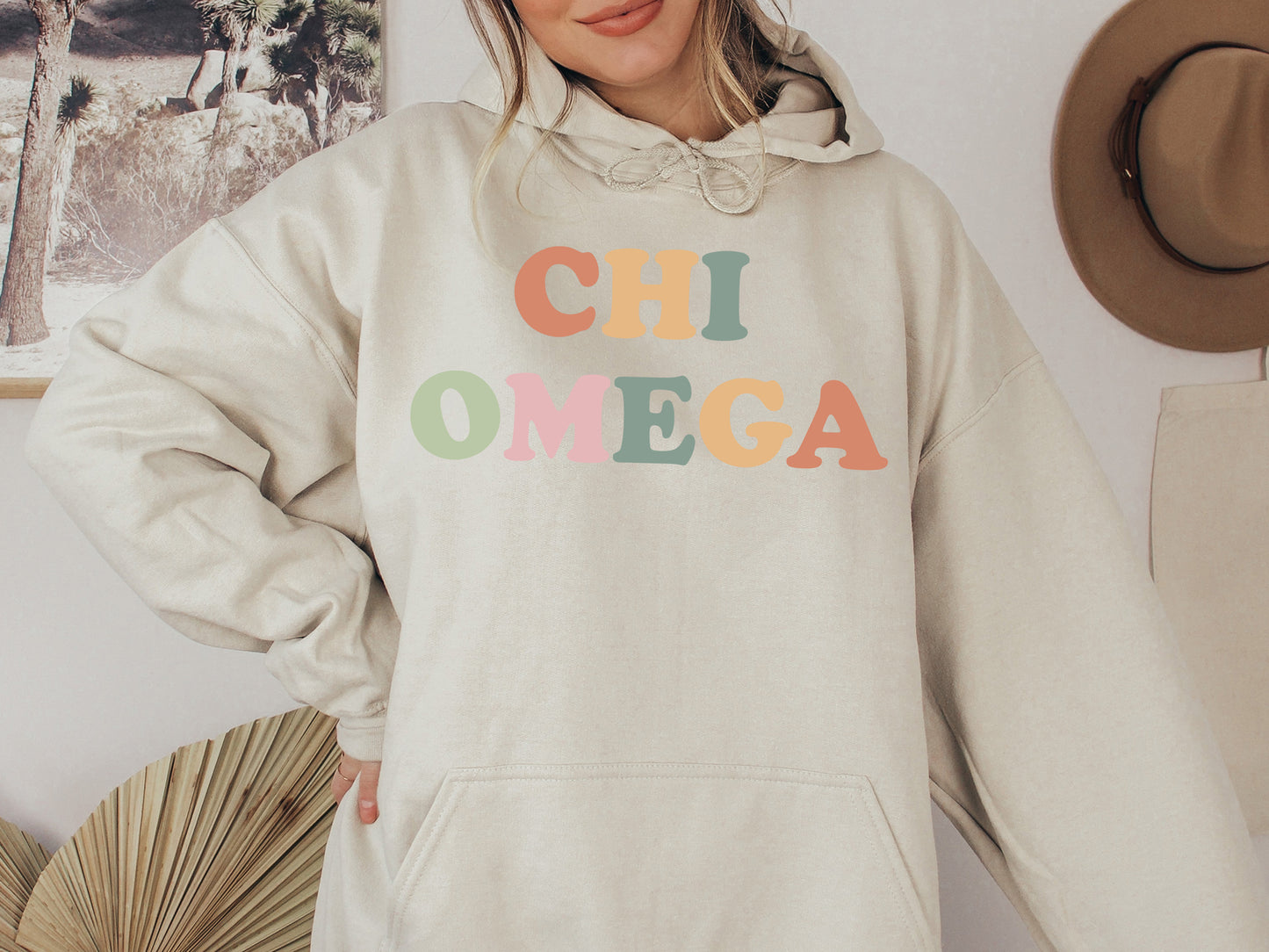Chi Omega Bright and Proud Sorority Hoodie _ 423g