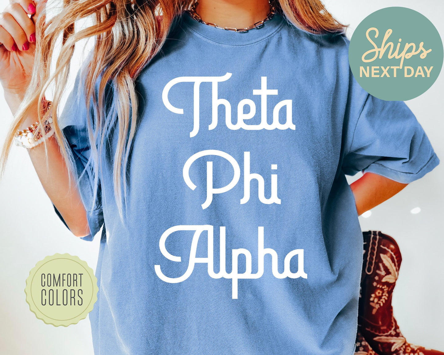 Theta Phi Alpha All About That Pop Comfort Colors Sorority T-shirt _ 2705g