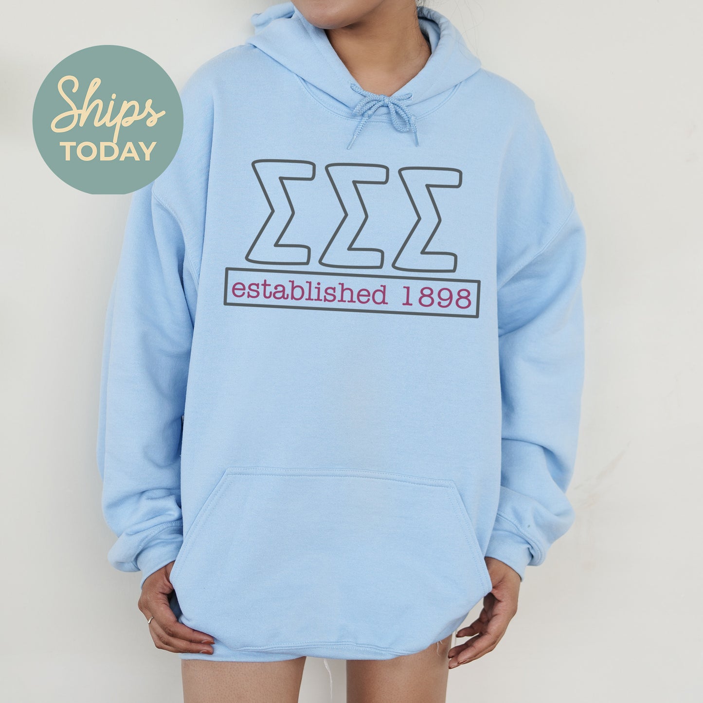 Sigma Sigma Sigma Simply Greek Sorority Hoodie _ 39359g