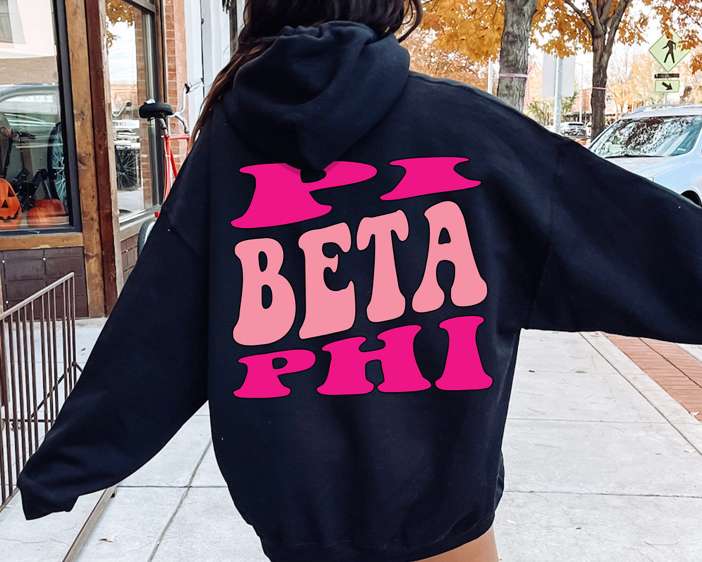 Pi Beta Phi Shades of Pink Sorority Hoodie _ 32992g