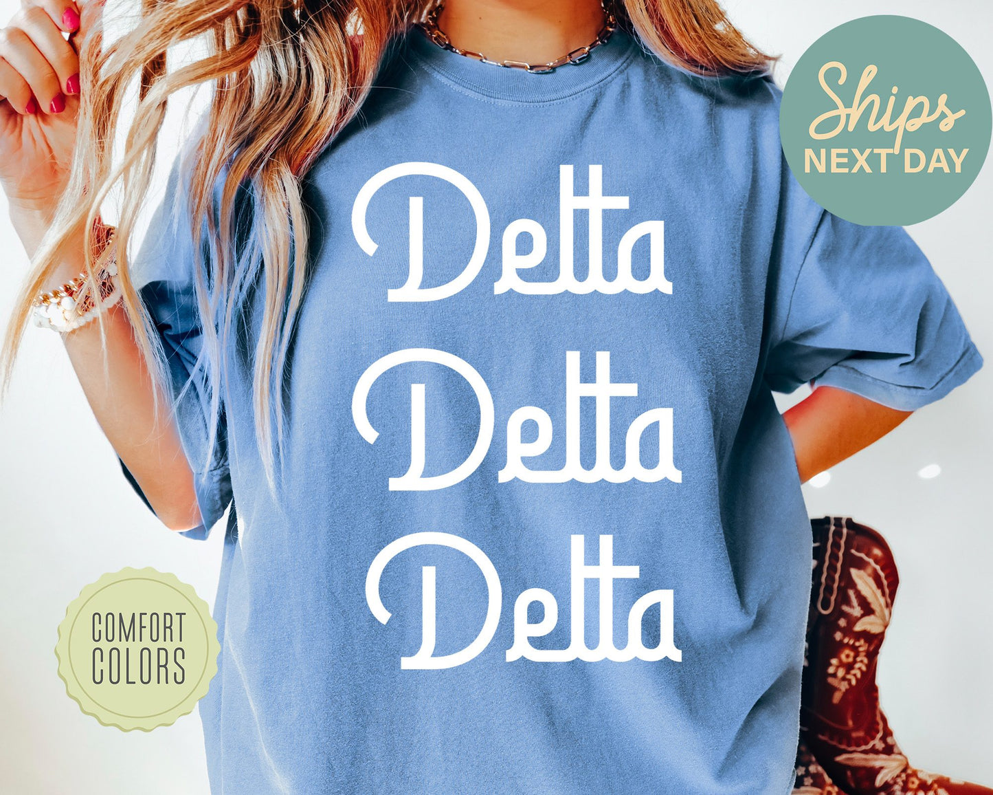 Delta Delta Delta All About That Pop Comfort Colors Sorority T-shirt _ 2691g
