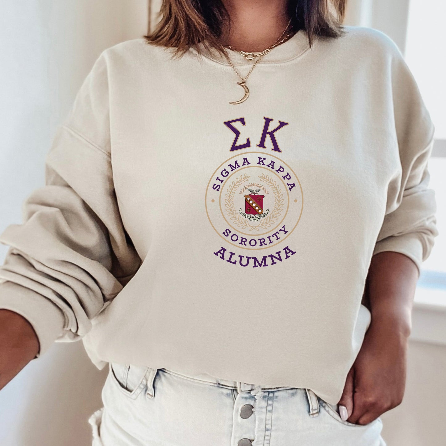 Sigma Kappa Alumna Vintage Sorority Sweatshirt _ 31031g