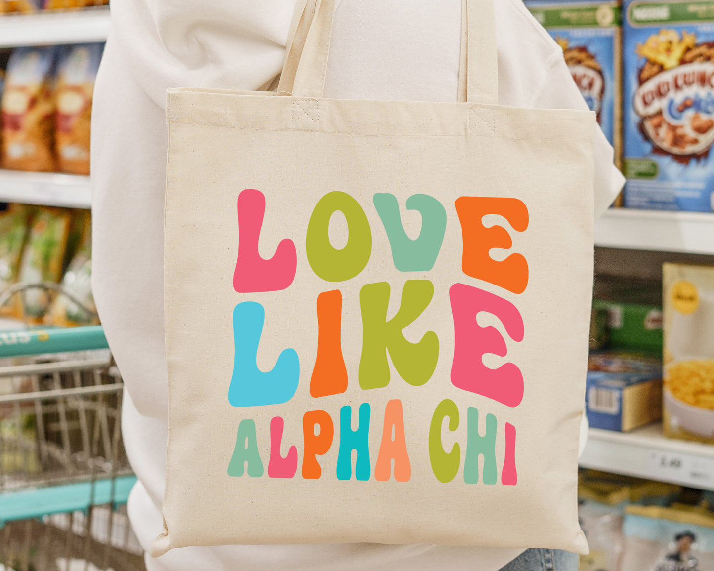 Alpha Chi Omega Love Like Sorority Tote Bag _ 34334g