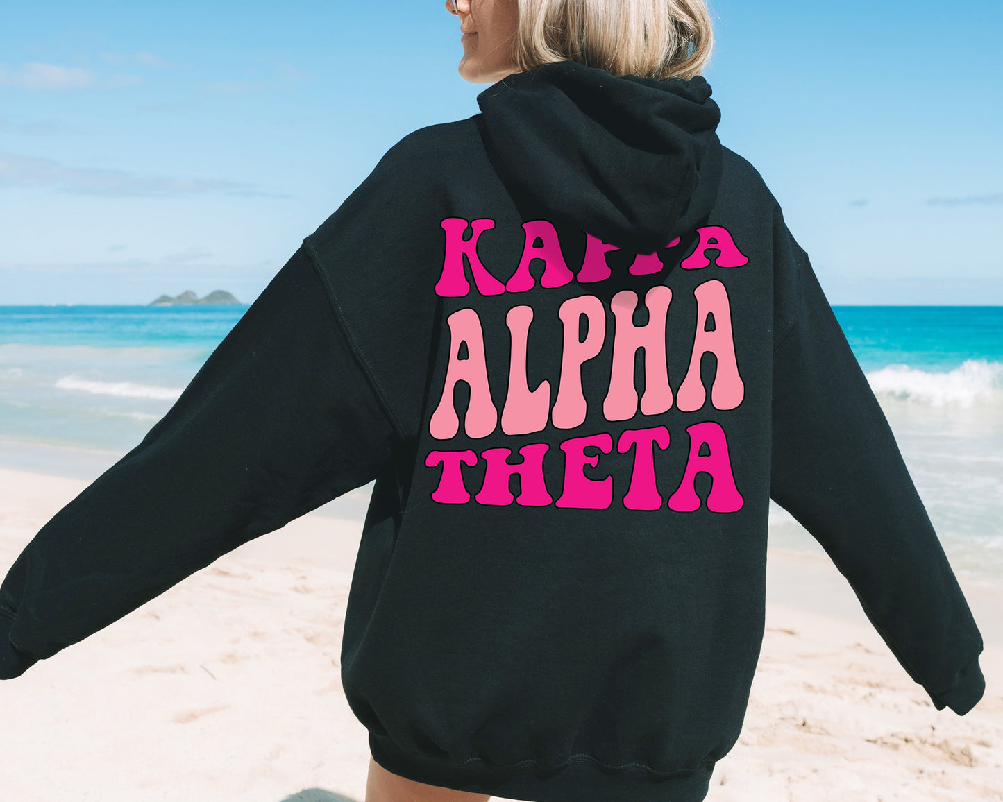 Kappa Alpha Theta Shades of Pink Sorority Hoodie _ 32987g