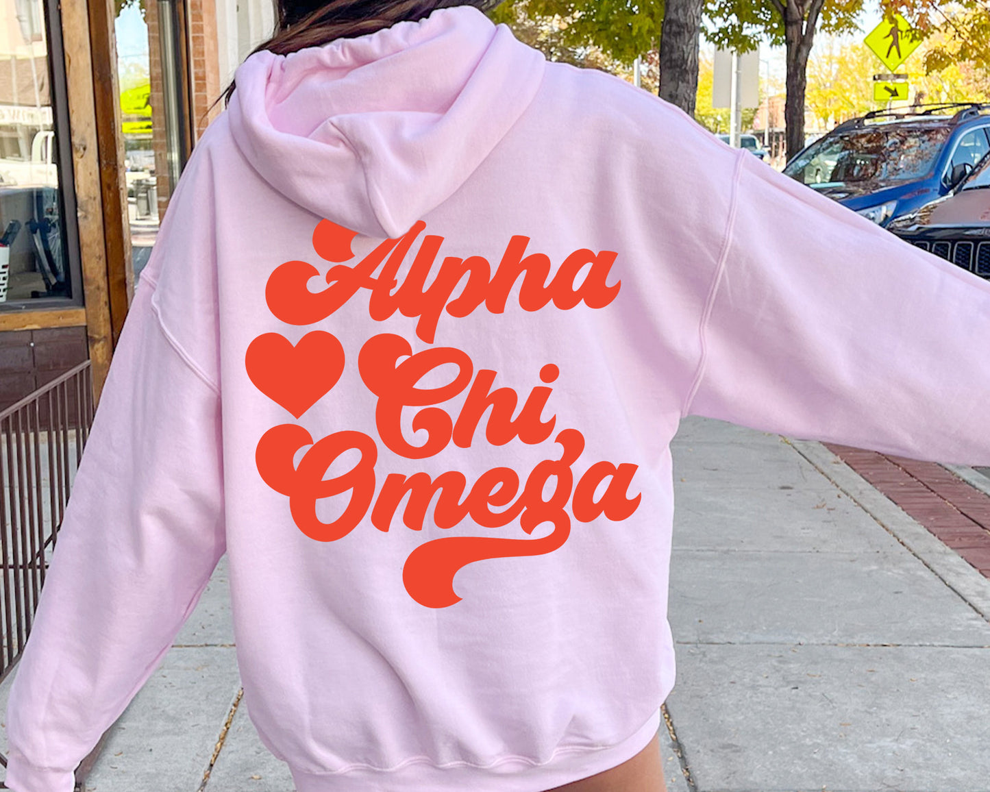 Alpha Chi Omega Red Heart Sorority Hoodie _ 33346g