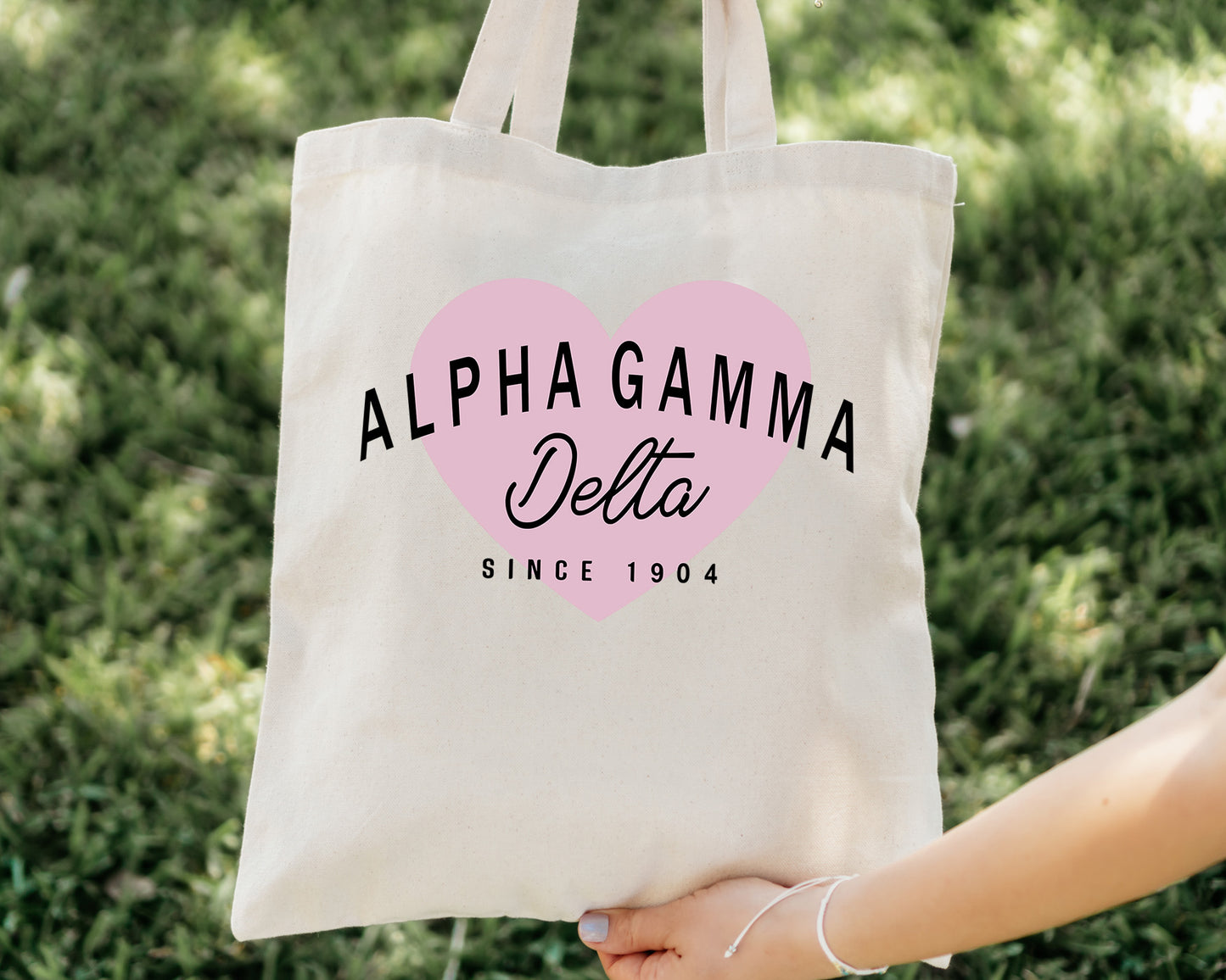Alpha Gamma Delta Pretty in Pink Sorority Tote Bag _ 34285g