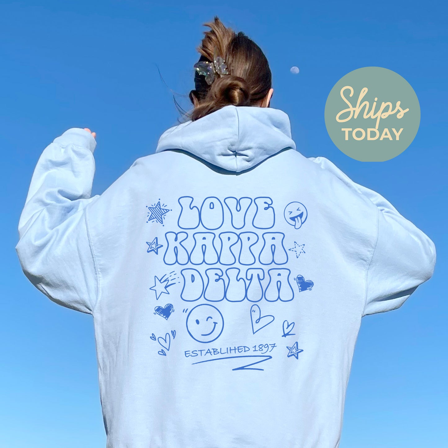 Kappa Delta Scribble Sorority Hoodie _ 35505g