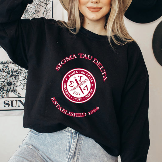 Sigma Tau Delta Iconic Insignia COED Sweatshirt _ 35677g