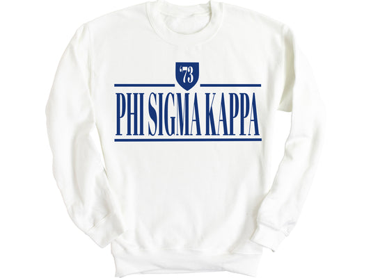 Phi Sigma Kappa Shield Fraternity Sweatshirt _ 1200g