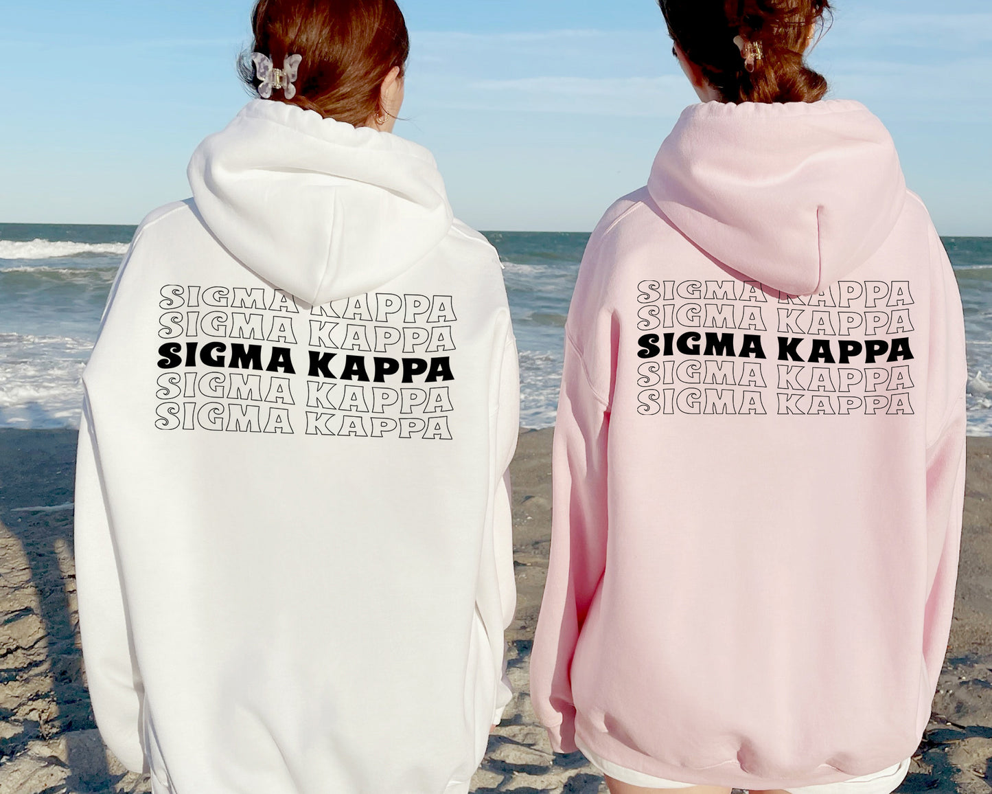 Sigma Kappa Wavy Letters Sorority Hoodie _ 33420g