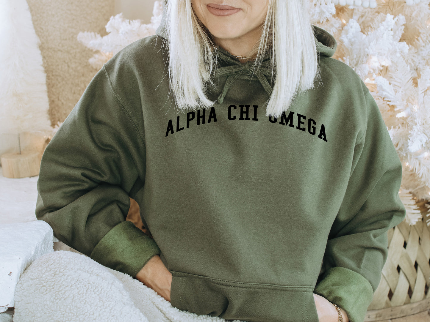Alpha Chi Omega Just Bold Sorority Hoodie _ 2369g