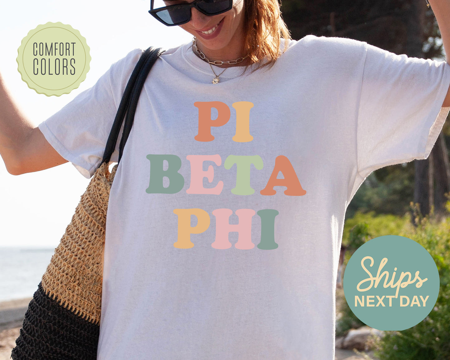 Pi Beta Phi Bright and Proud Comfort Colors Sorority T-shirt _ 434g