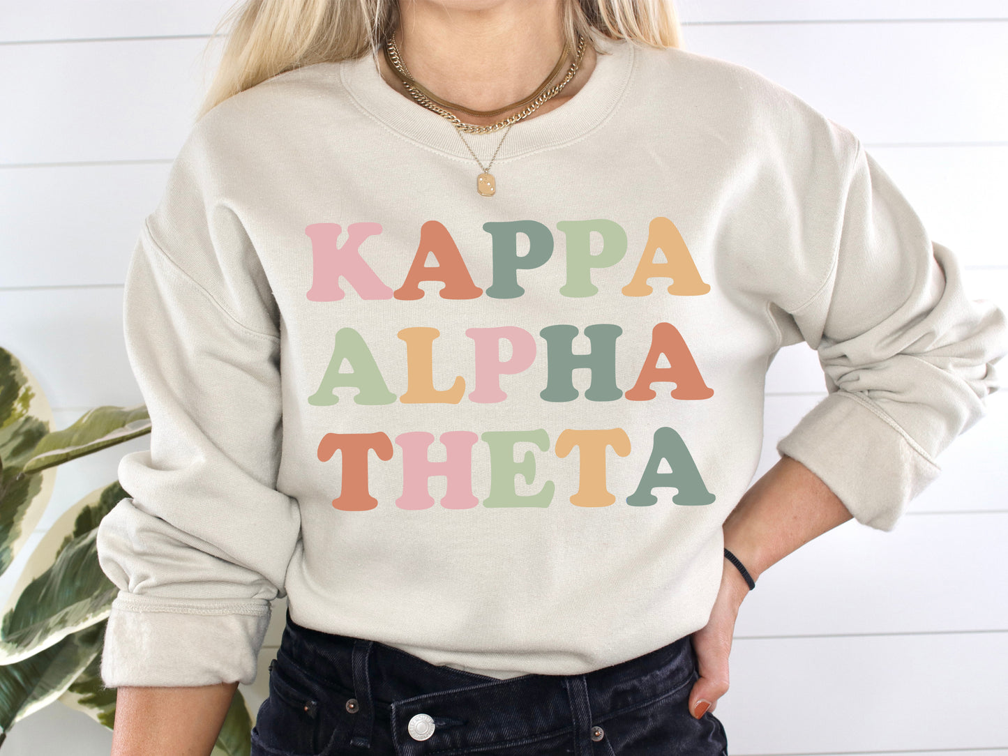 Kappa Alpha Theta Bright and Proud Sorority Sweatshirt _ 429g