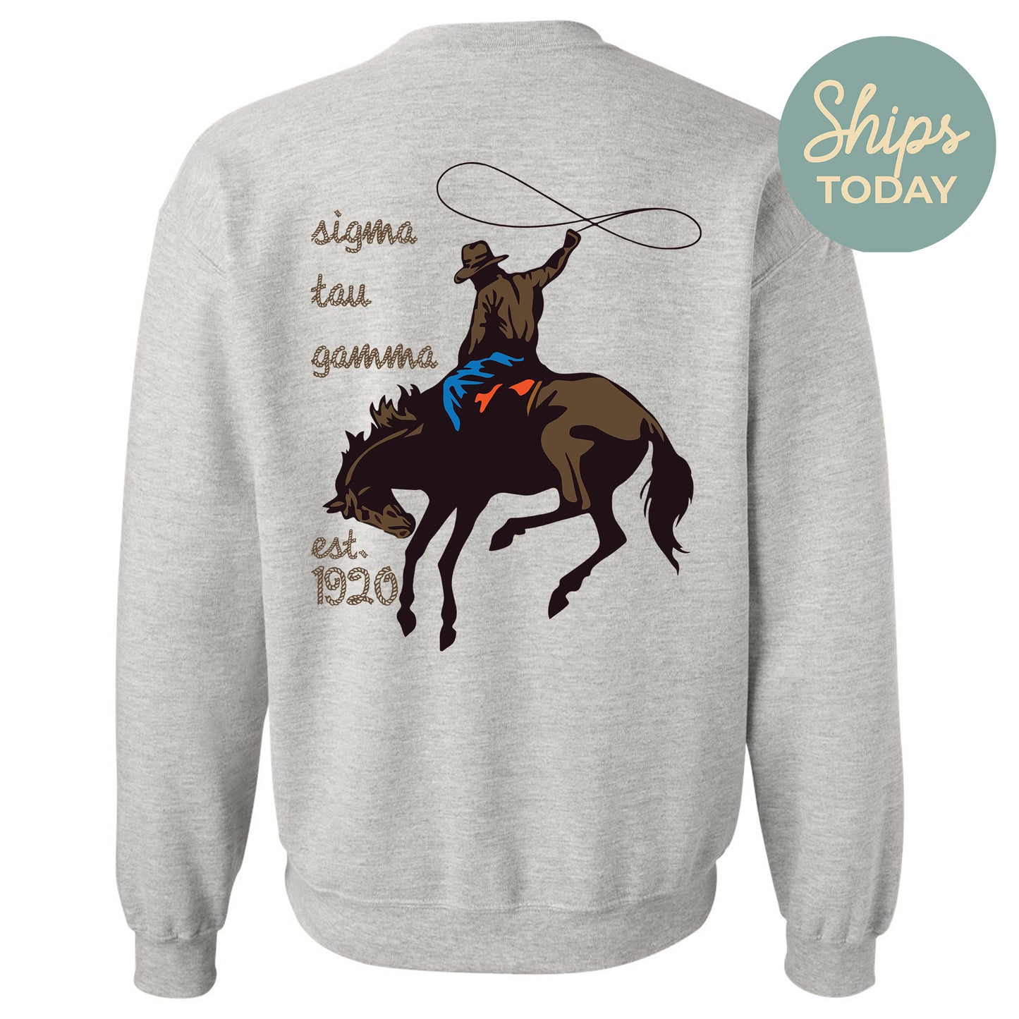 Sigma Tau Gamma Cowboy Fraternity Sweatshirt _ 31206g