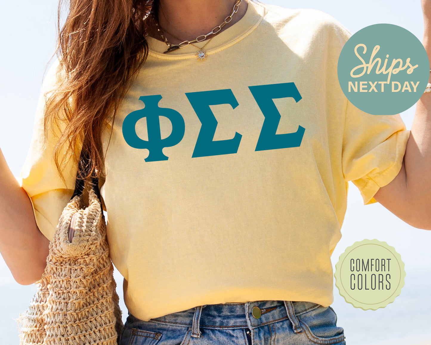 Phi Sigma Sigma Back to the Basics Comfort Colors Sorority T-shirt _ 641g