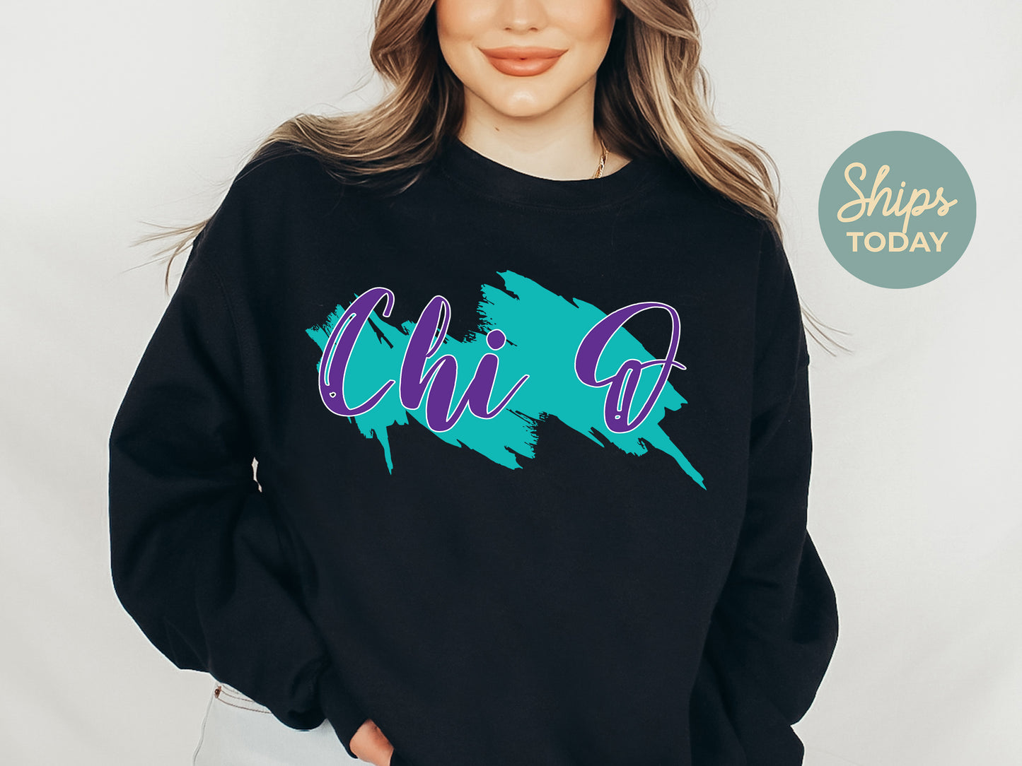 Chi Omega Paint Party Sorority Sweatshirt _ 4481g