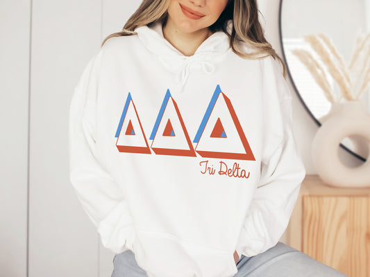 Delta Delta Delta American Colored Sorority Hoodie _ 36g
