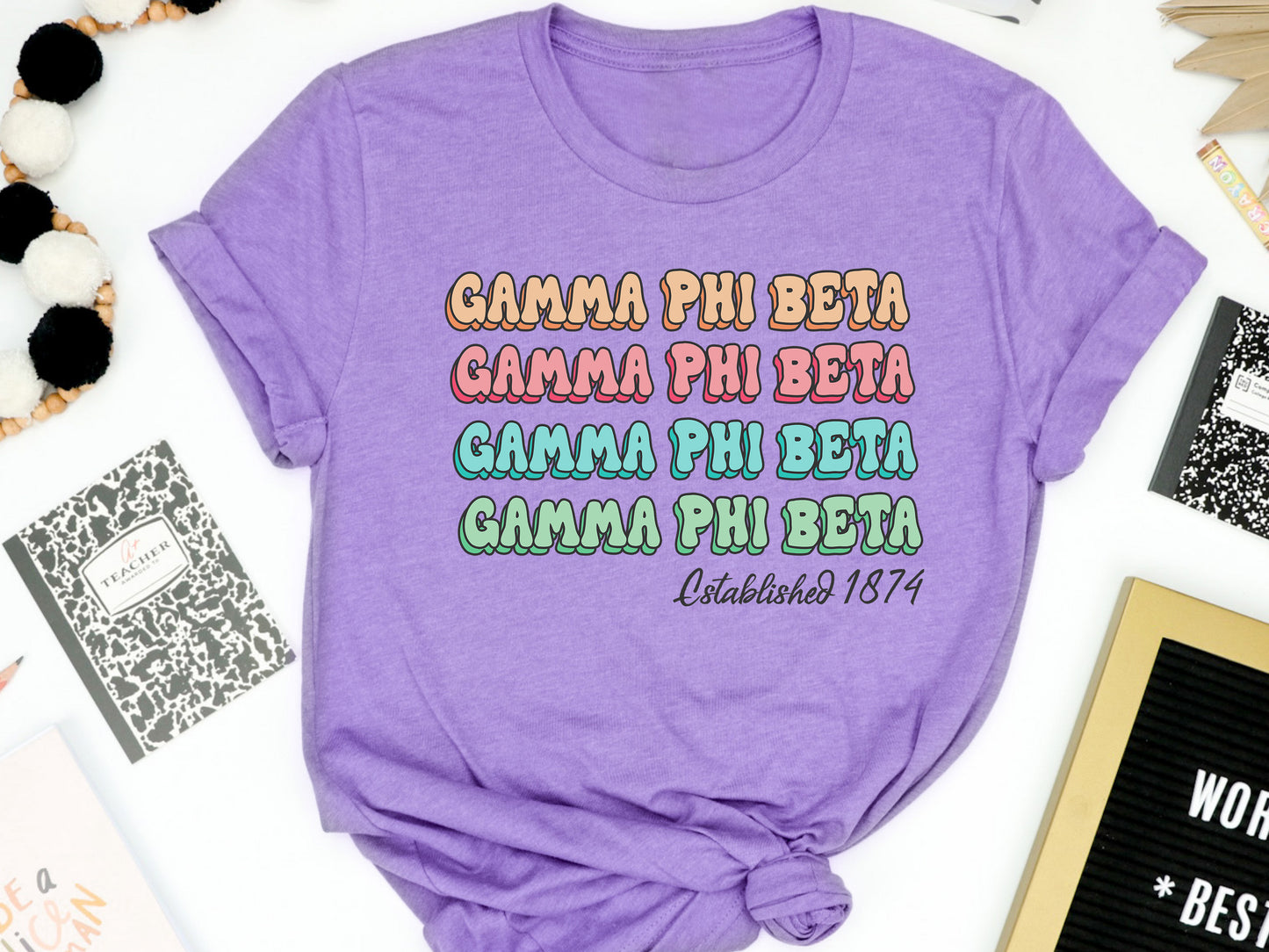 Gamma Phi Beta Lucy Sorority T-shirt _ 272g