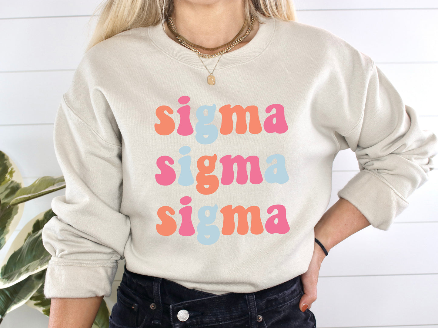 Sigma Sigma Sigma Vividly Vibrant Sorority Sweatshirt _ 3172g