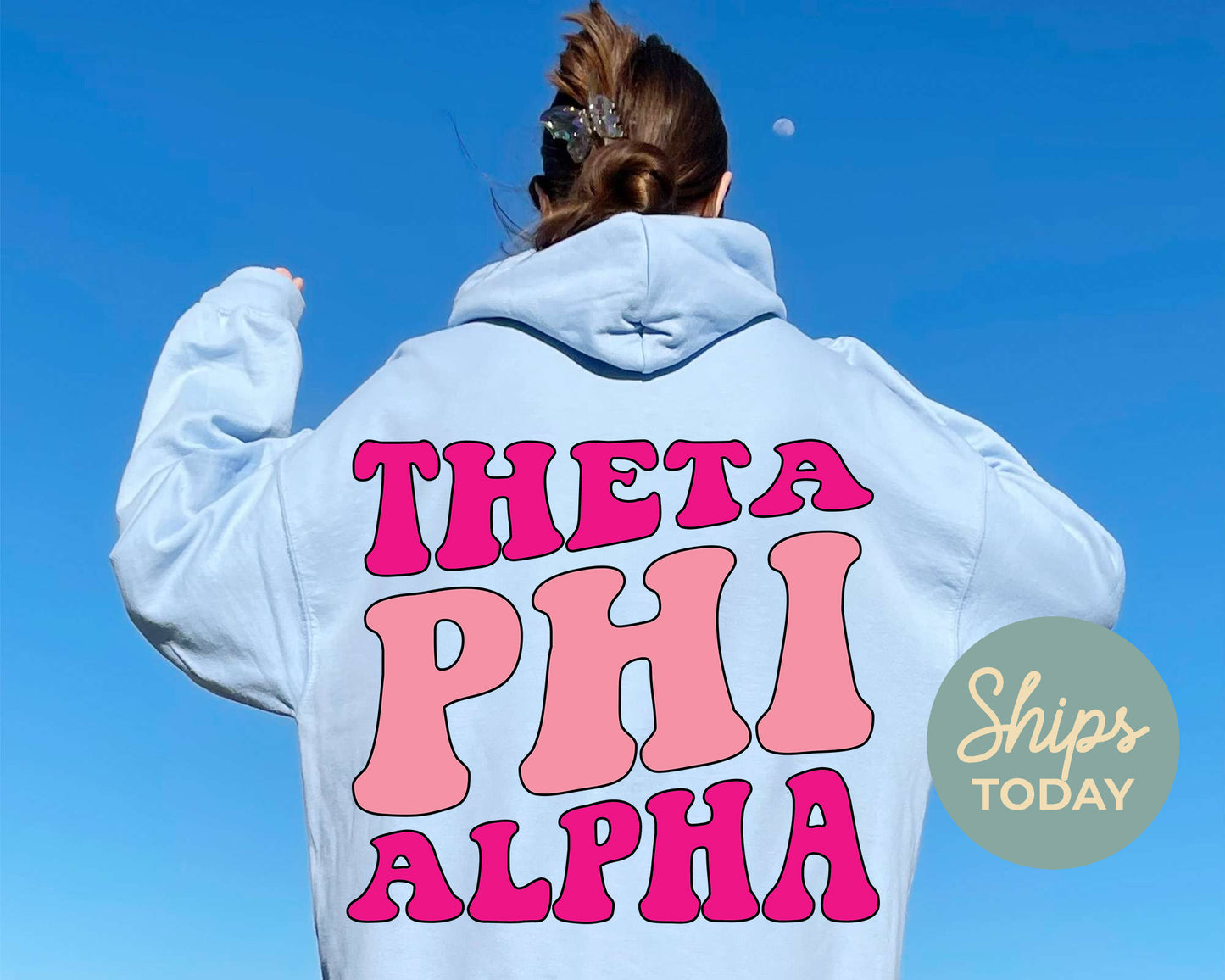 Theta Phi Alpha Shades of Pink Sorority Hoodie _ 32996g