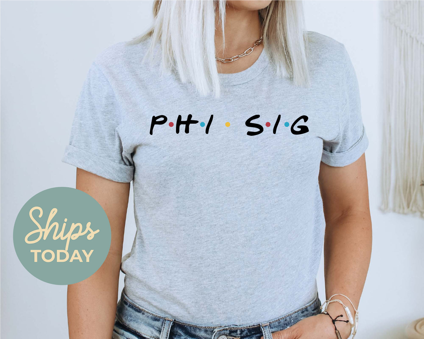 Phi Sigma Sigma Friends Frenzy Sorority T-shirt _ 30665g