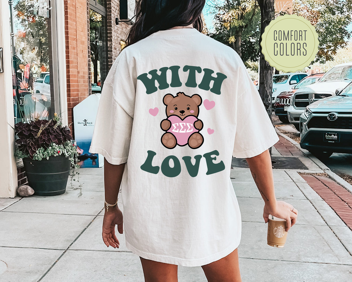 Sigma Sigma Sigma With Love Comfort Colors Sorority T-shirt _ 33229g