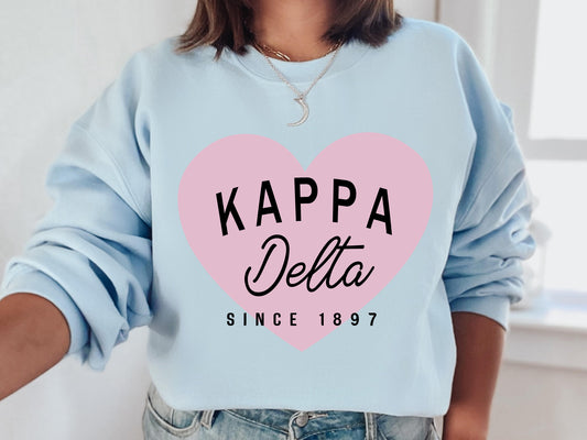 Kappa Delta Pretty in Pink Sorority Sweatshirt _ 456g