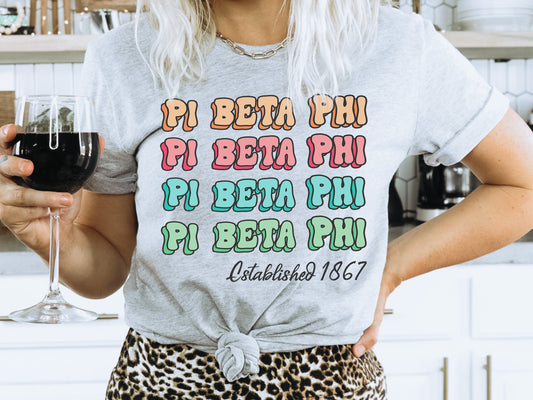 Pi Beta Phi Lucy Sorority T-shirt _ 278g