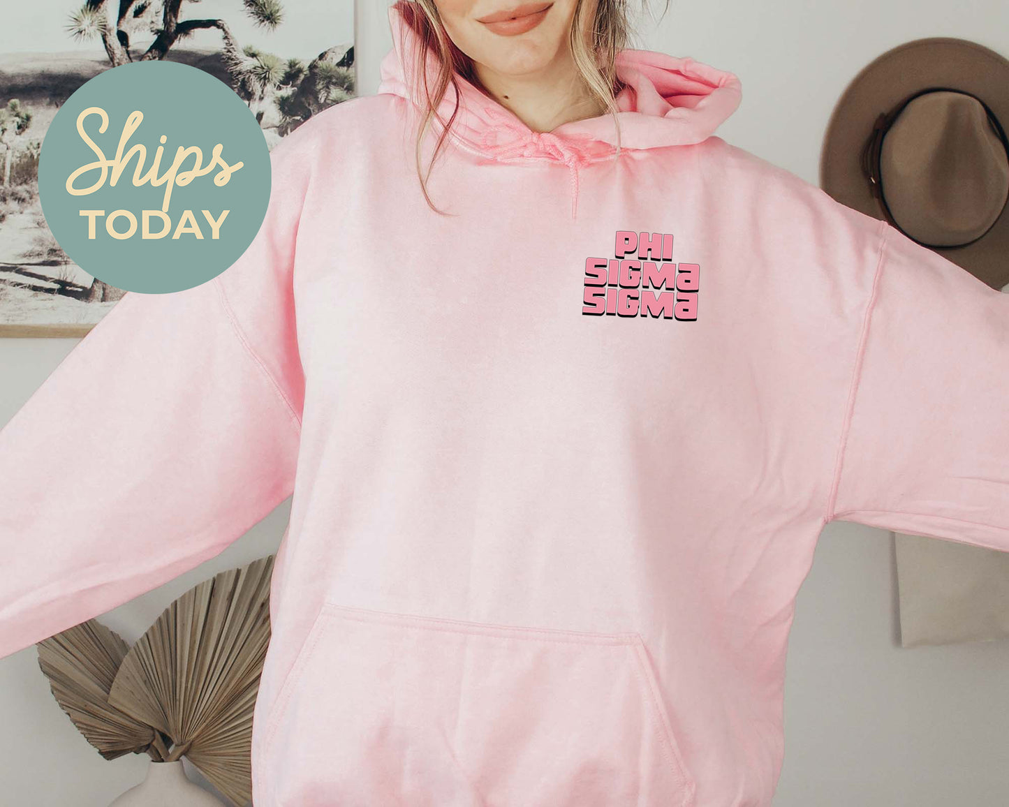 Phi Sigma Sigma Dreamy Garden Sorority Hoodie _ 31835g