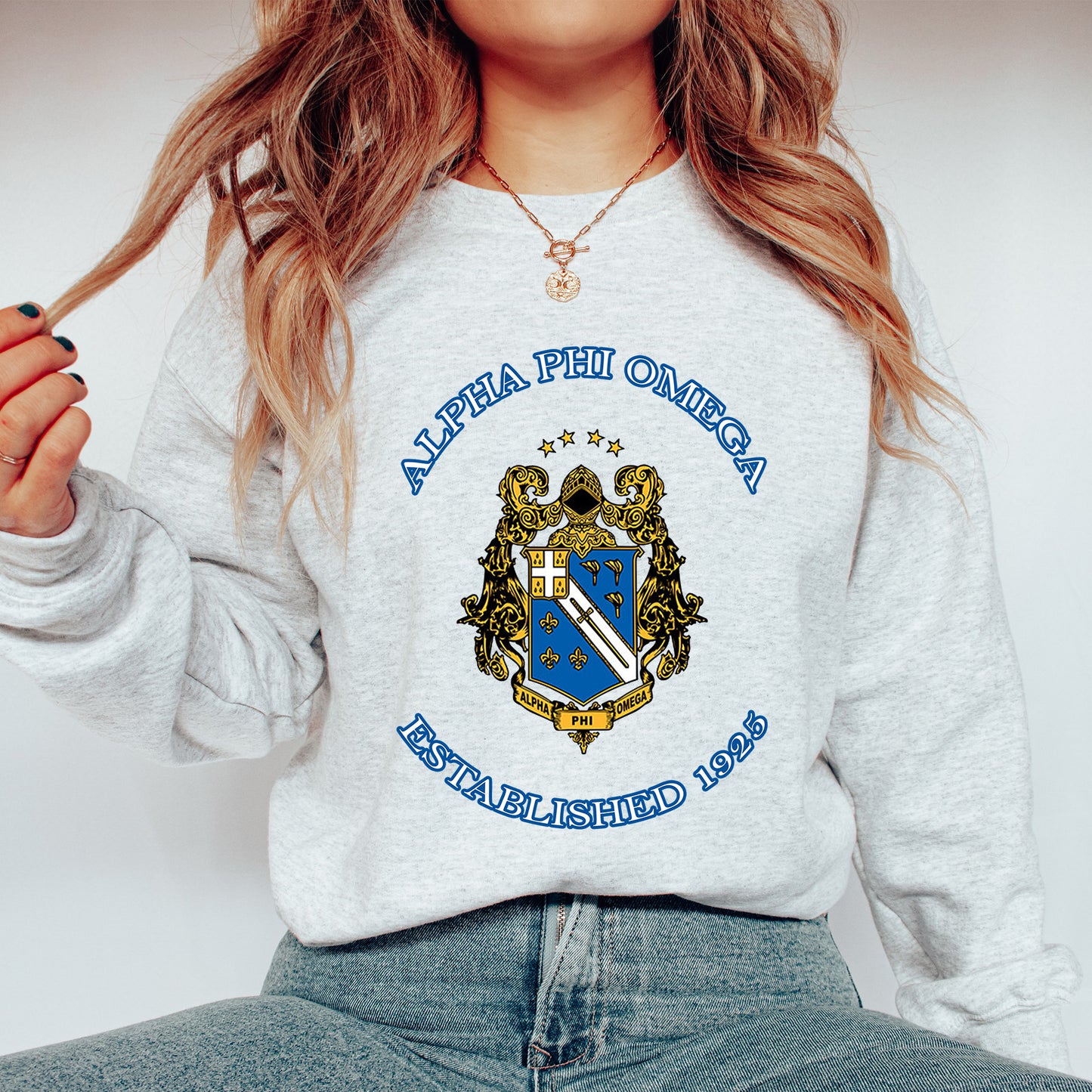 Alpha Phi Omega Iconic Insignia COED Sweatshirt _ 35665g