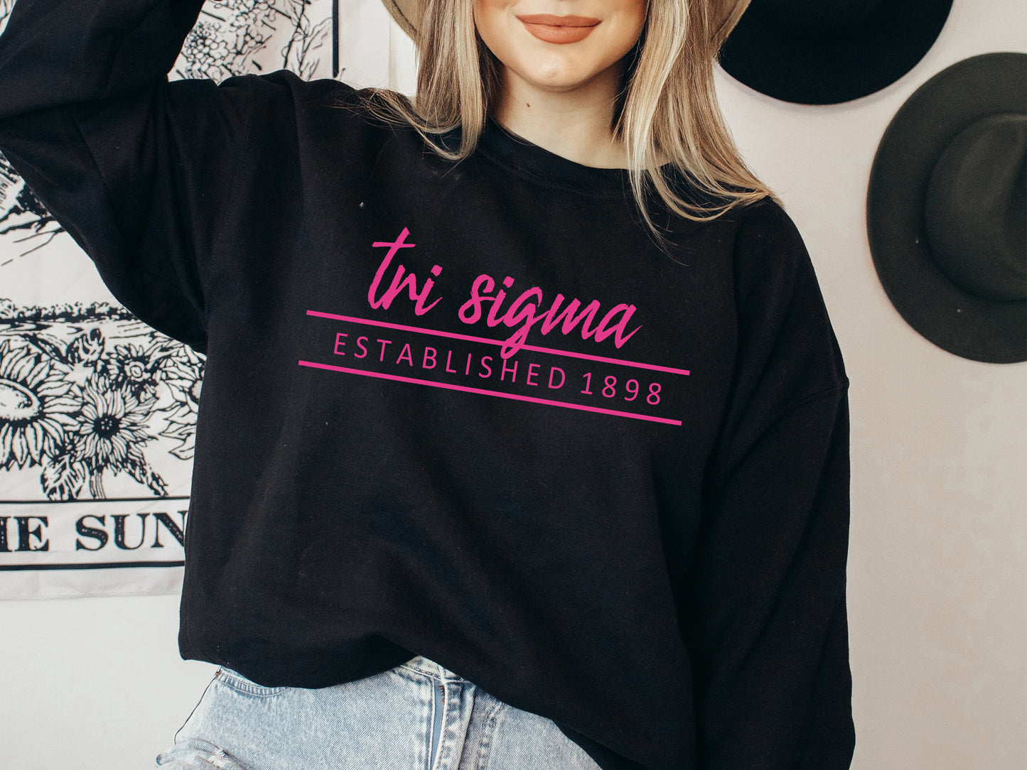 Sigma Sigma Sigma All Pink Sorority Sweatshirt _ 775g