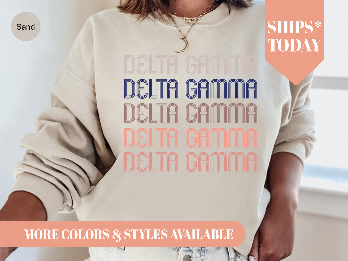 Delta Gamma Greek Glamour Sorority Sweatshirt _ 31103g
