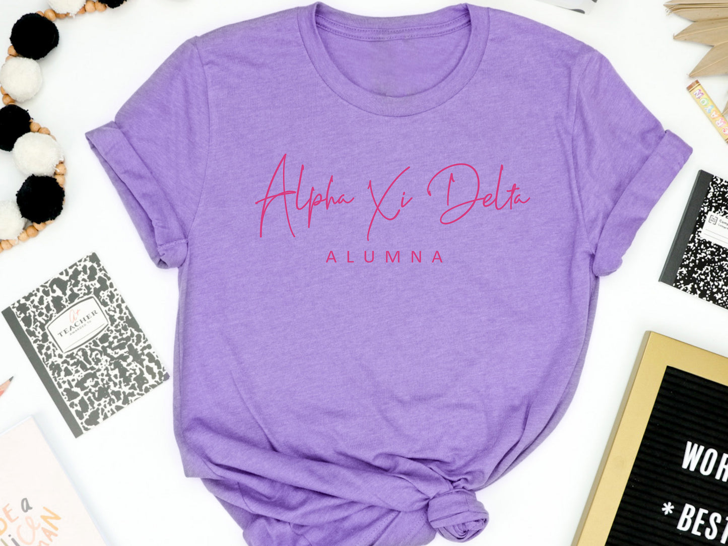 Alpha Xi Delta Simple and Sweet Alumna Sorority T-shirt _ 500g