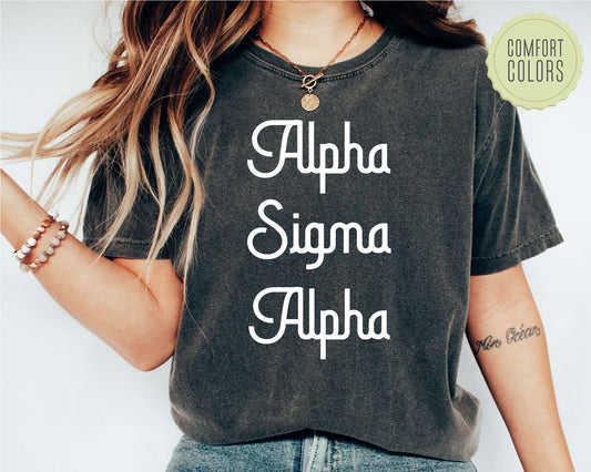 Alpha Sigma Alpha All About That Pop Comfort Colors Sorority T-shirt _ 2687g