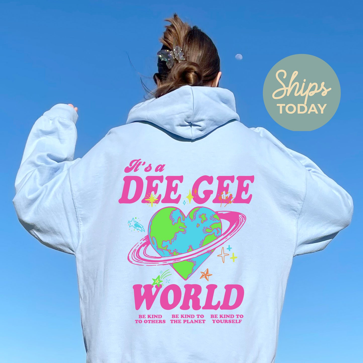 Delta Gamma Pink Planet Sorority Hoodie _ 34241g