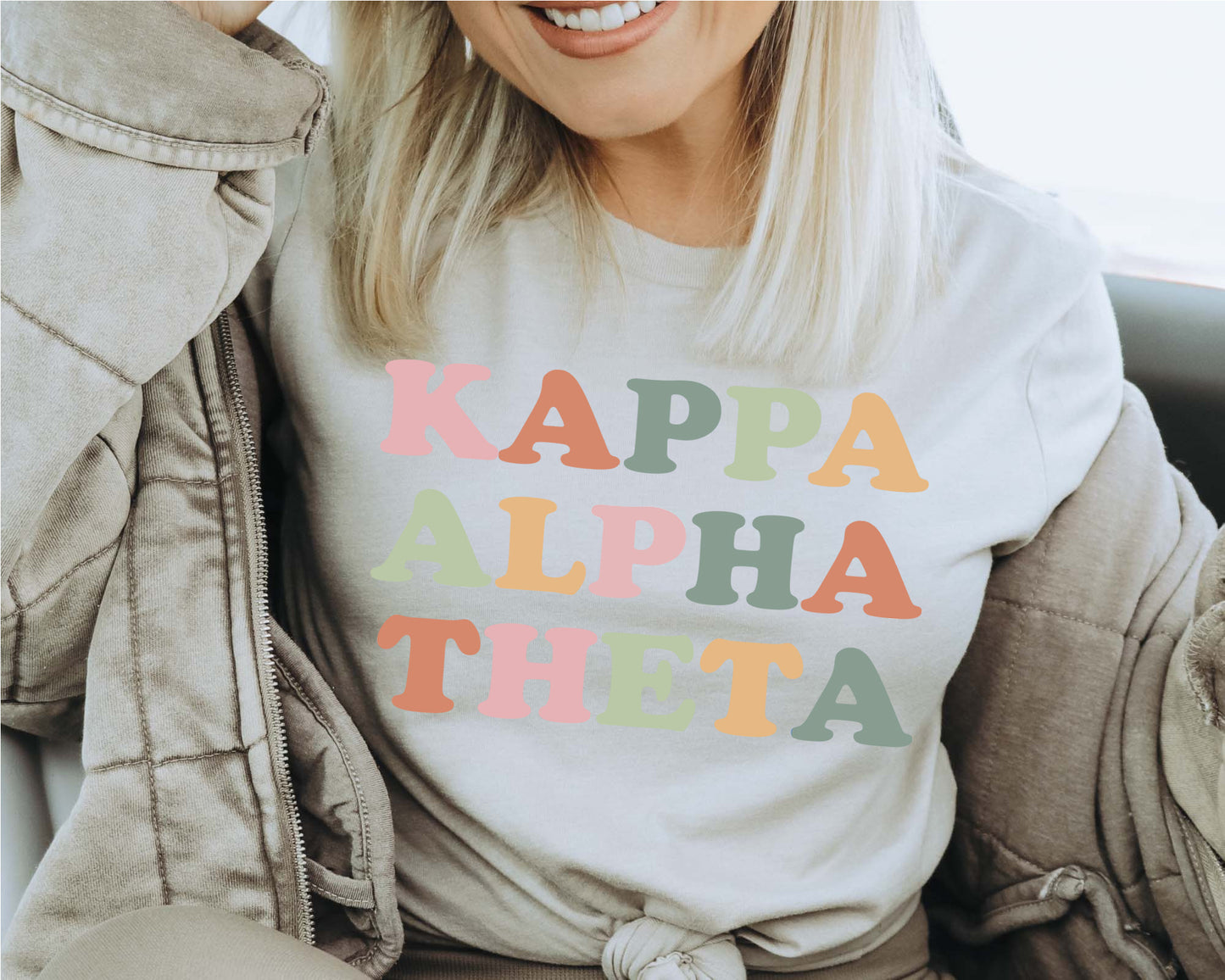 Kappa Alpha Theta Bright and Proud Sorority T-shirt _ 429g