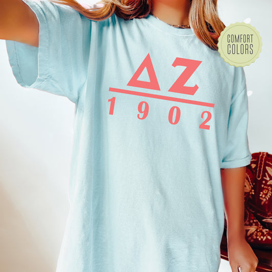 Delta Zeta Monochromatic Comfort Colors Sorority T-shirt _ 30856g