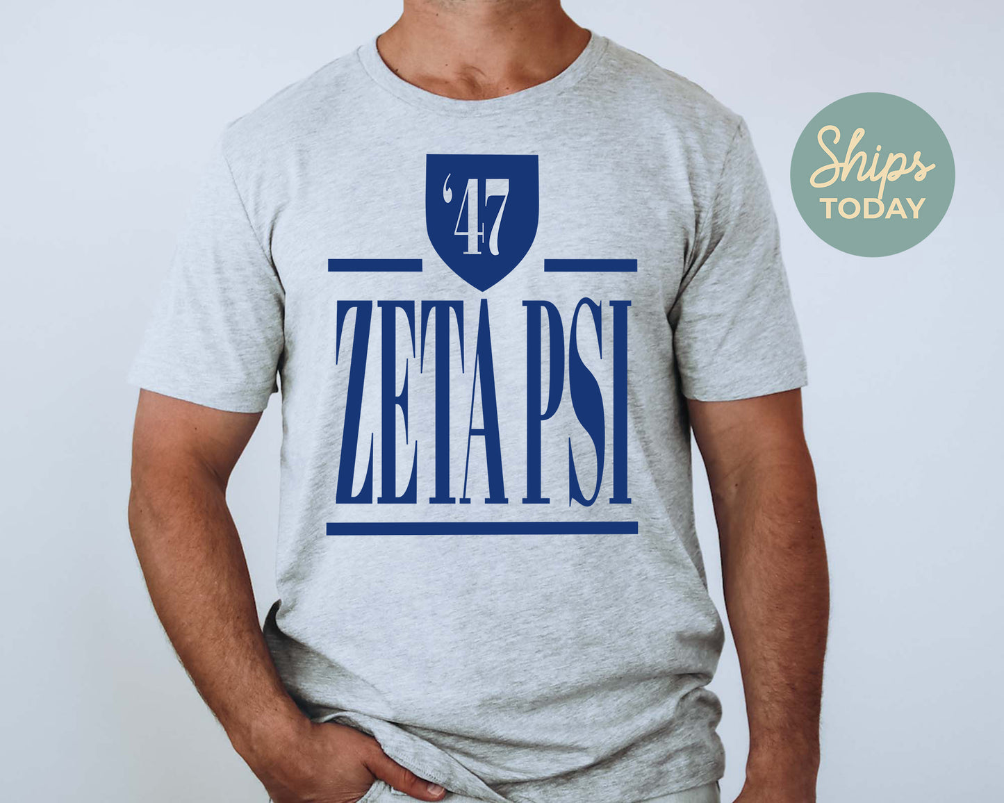 Zeta Psi Shield Fraternity T-shirt _ 1213g