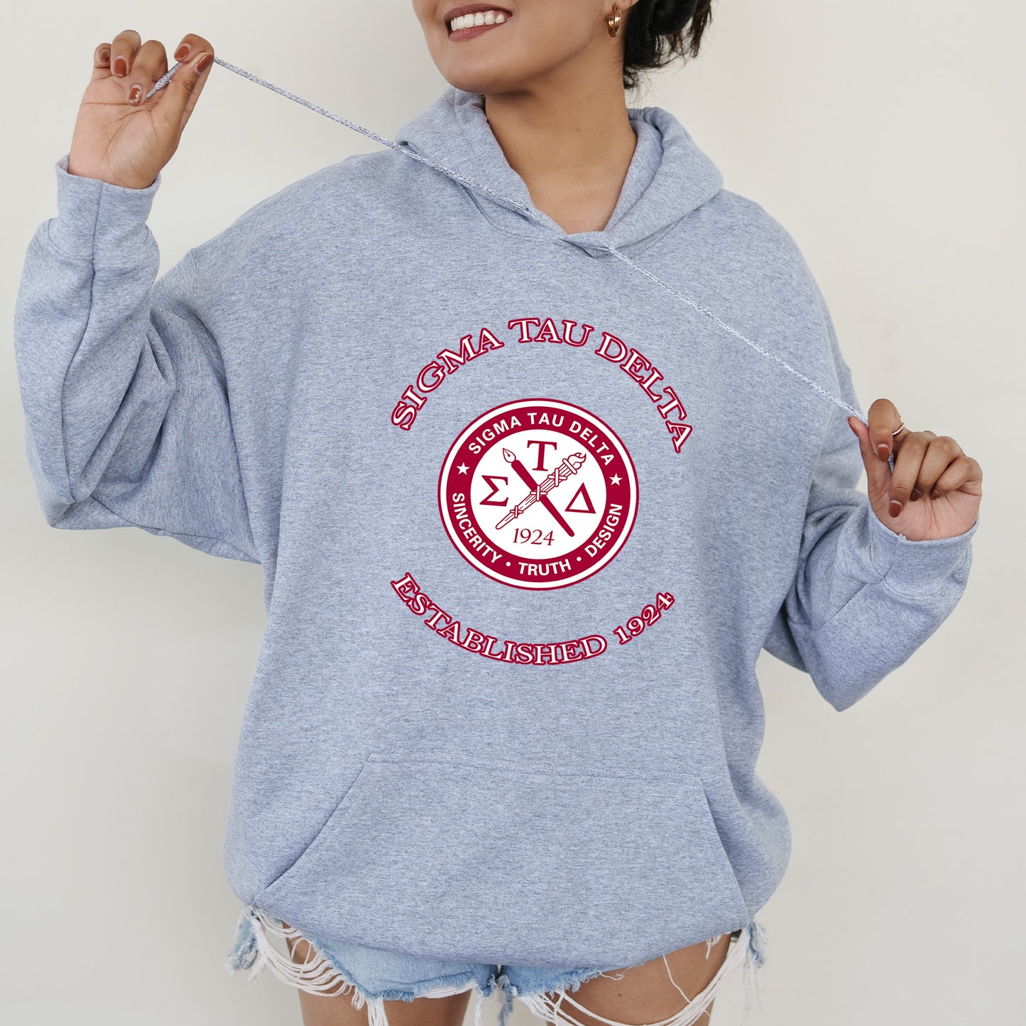 Sigma Tau Delta Iconic Insignia COED Hoodie _ 35677g