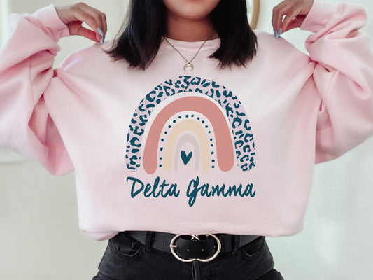 Delta Gamma Greek Rainbow Sorority Sweatshirt _ 2744g