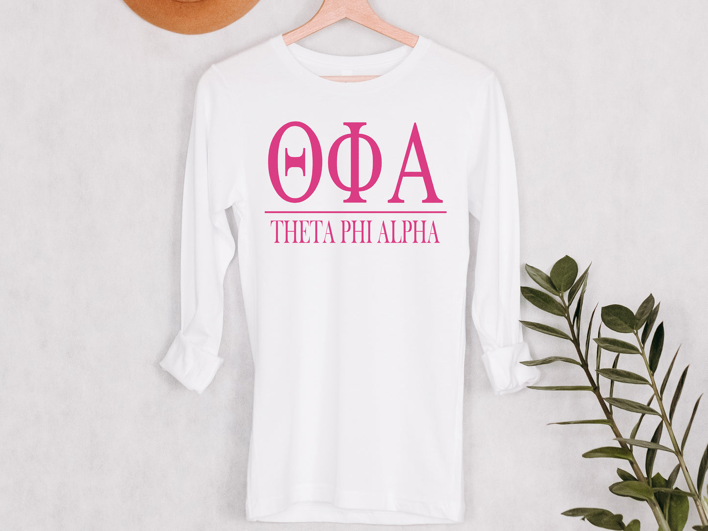 Theta Phi Alpha Loud Letters Sorority Long Sleeve T-shirt _ 490g
