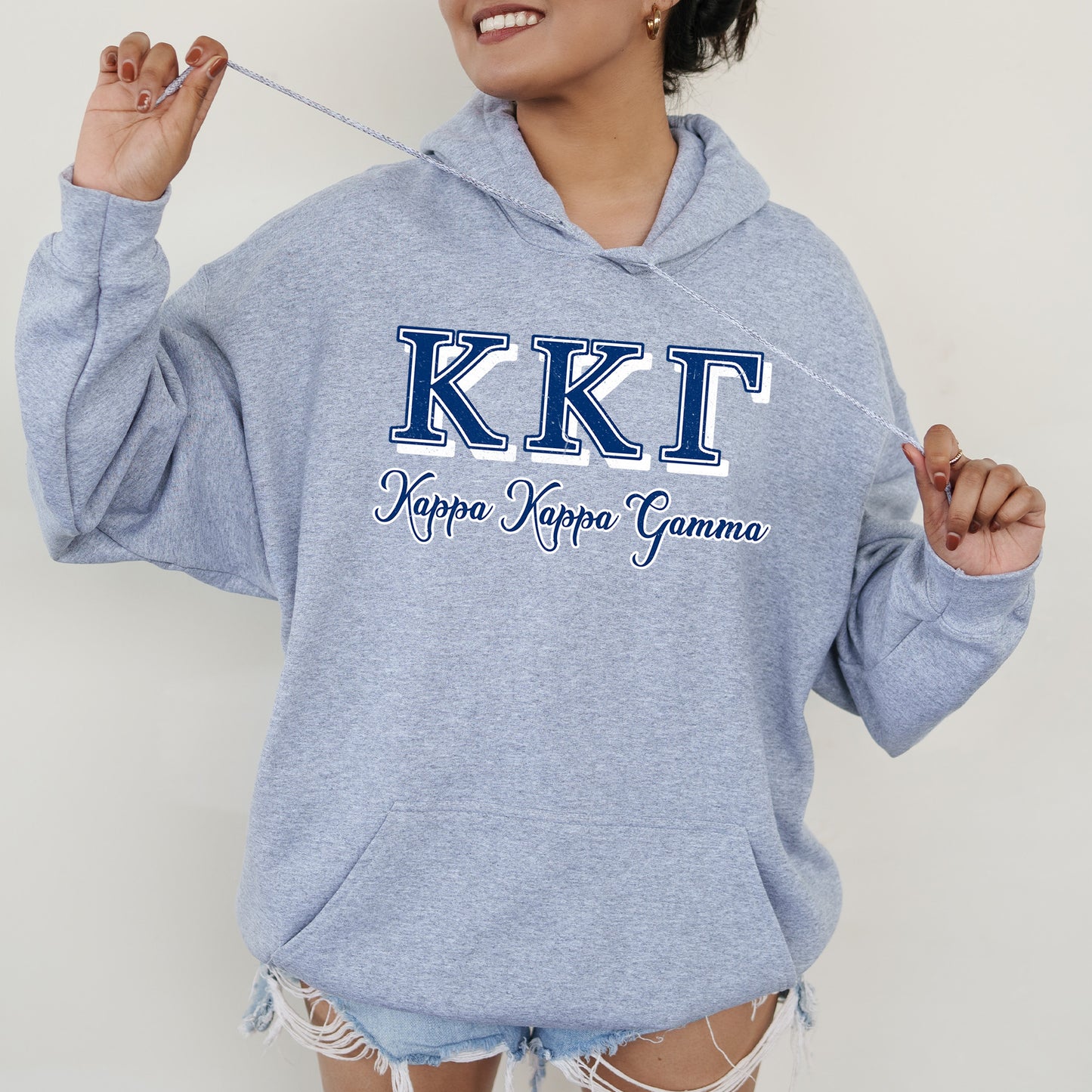 Kappa Kappa Gamma Greek Colors Sorority Hoodie _ 36086g