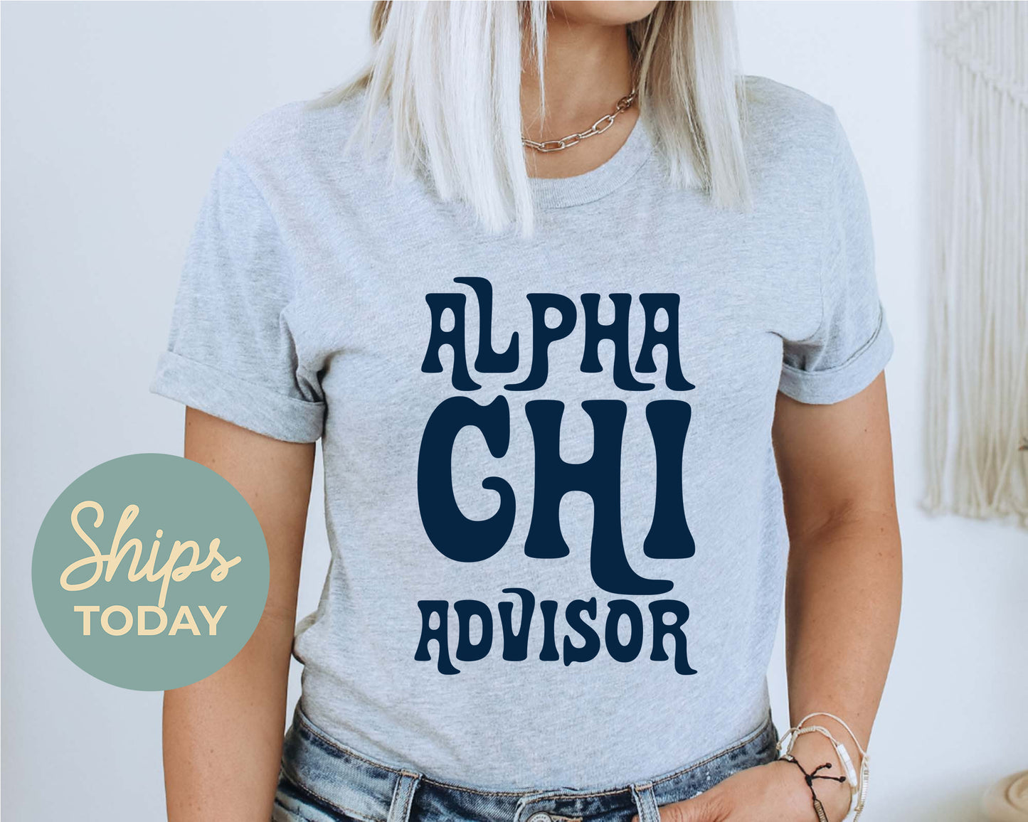 Alpha Chi Omega Best Advisor Sorority T-shirt _ 3097g
