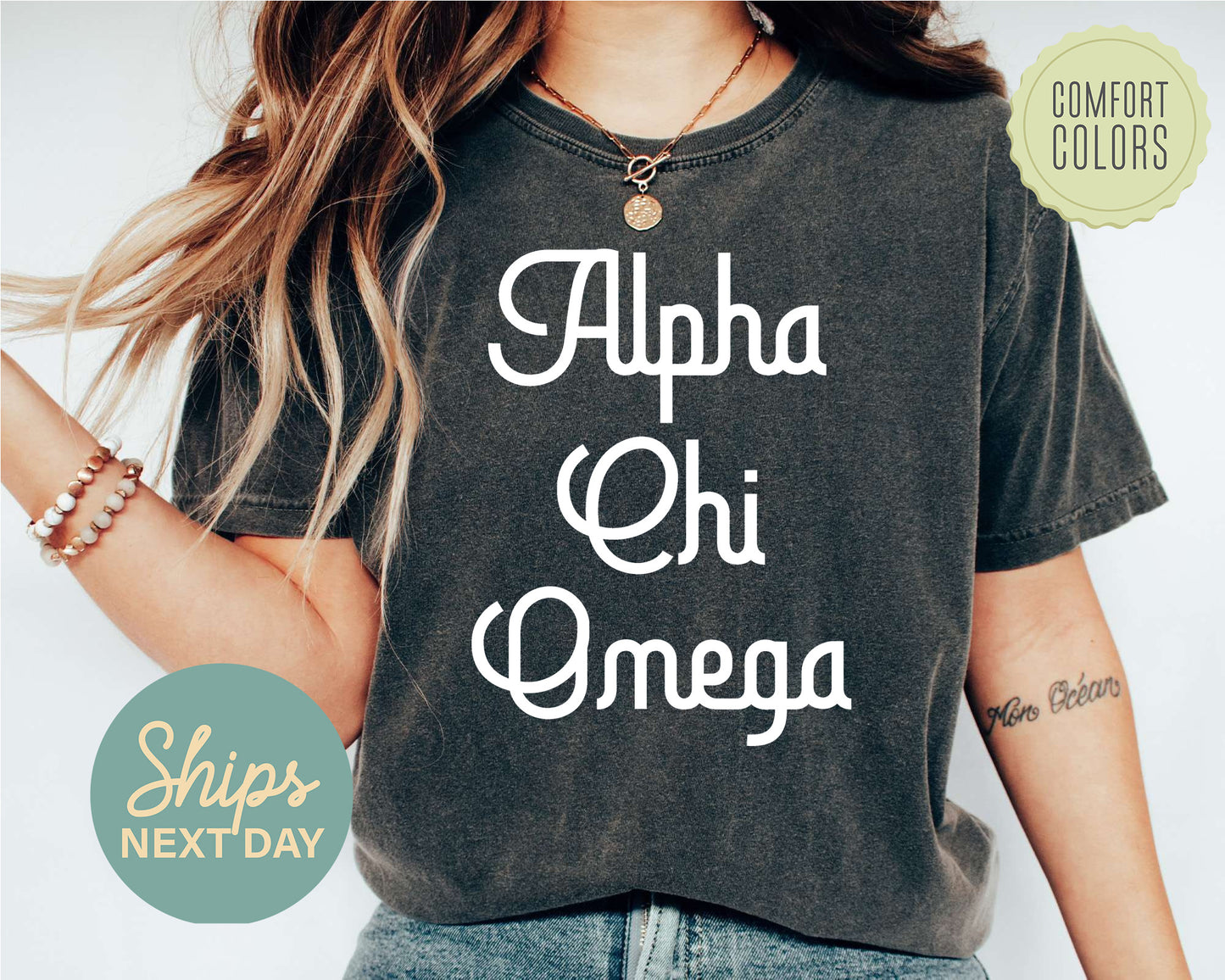 Alpha Chi Omega All About That Pop Comfort Colors Sorority T-shirt _ 2681g