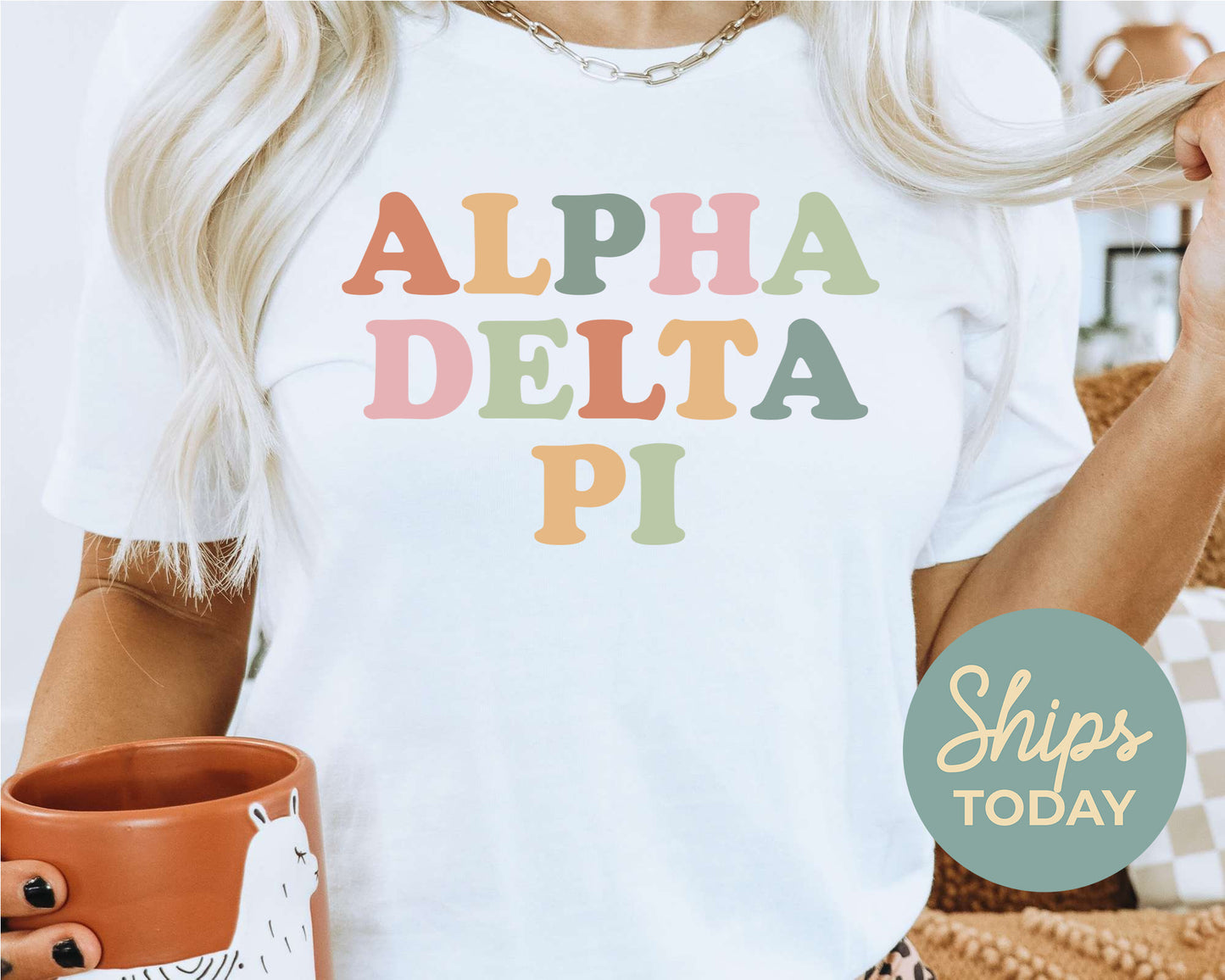 Alpha Delta Pi Bright and Proud Sorority T-shirt _ 415g